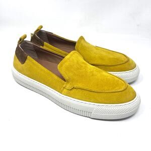 Fly London Shoes 39 Yellow Suede Loafer Women's Slip On Trainers Size 8 / 8.5